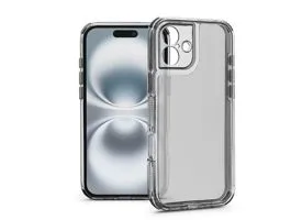 Haffner Matrix Clear kameravédős szilikon tok - Apple iPhone 16 - átlátszó