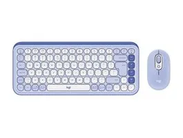 Logitech 920-013078 Pop Icon Combo US vezeték nélküli lila/piszkosfehér billentyűzet és egér