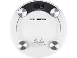 Hausberg HB-6000NG fekete üveg fürdőszobai mérleg