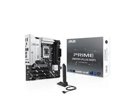 Asus Alaplap - Intel PRIME Z890M-PLUS WIFI LGA1851 (Z890, ATX, 4xDDR5 8666+MHz, 6xSATA3, 3xM.2, HDMI+DP+Type-C)