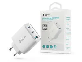 Devia Extreme Speed Series 65W GaN PD gyorstöltő adapter USB+2xType-C - fehér