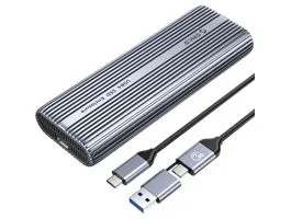 Orico Külső M.2 ház - ACOM2-U4-GY (USB-C 4- M.2 NVMe, Max.: 8TB, 40 Gbps, szürke)