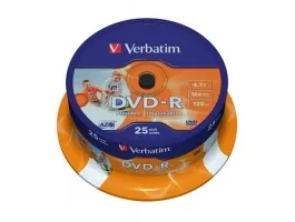 Verbatim DVD-R 4,7GB (nyomtatható, matt, ID) 25 darab/henger DVD lemez