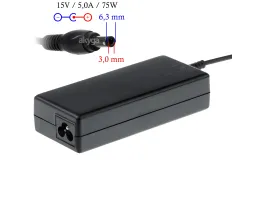 Akyga AK-ND-14 (15V/5A 75W 6.3x3.0) Toshiba hálózati töltő adapter