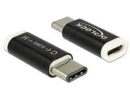 Delock (65678) USB2.0 Micro-B female (host) - USB Type-C 2.0 male (device) black adapter