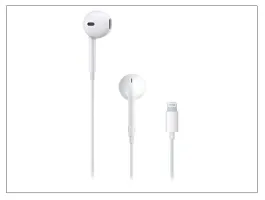 Apple iPhone eredeti távirányítós, sztereó headset Lightning csatlakozóval,   mikrofonnal - MMTN2ZM/A - fehér