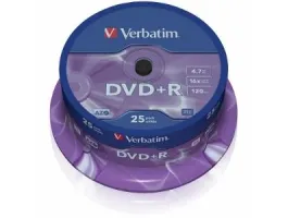 Verbatim DVD+R 4,7GB (25 darab/henger) lemez