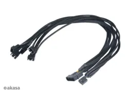 Akasa Flexa FP5 4pin Molex - 5x 4pin PWM ventilátor kábel - 45cm - AK-CBFA03-45