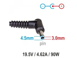 Akyga AK-ND-26 (19.5V/4.62A 90W 4.5x3.0+pin) HP hálózati töltő adapter