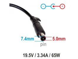 Akyga AK-ND-33 (19.5V/3.34A 65W 7.4x5.0+pin) autós töltő adapter