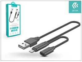 Devia lightning töltő- és adatkábel + adapter egyidőben történő töltéshez és zenehallgatáshoz - Devia Jet Audio Switchin