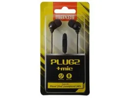 Maxell Ear Bud - Plugz+mic fekete fülhallgató (303759)