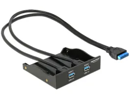 DeLock USB3.0 Front Panel 2 Port with internal 19 Pin USB3.0 Pin Header (61896)