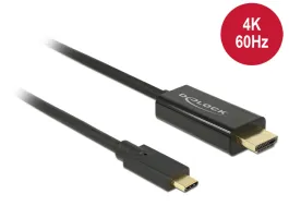 Delock (85290) Kábel USB Type-C csatlakozódugóval &gt; HDMI csatlakozódugóval (DP váltakozó mód) 4K 60Hz 1m