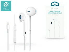 Devia sztereó felvevős fülhallgató - Lightning and Bluetooth - Devia Smart   Earpods for iPhone - fehér