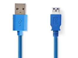 Nedis USB3.0 hosszabbító kábel A apa - A Aljzat 2m Kék (CCGP61010BU20)