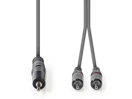 Nedis Sztereó audiokábel 3,5mm-es apa 2 db RCA-apa 3m Szürke (COTH22200GY30)