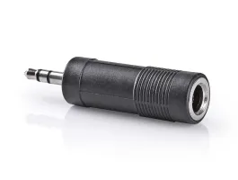 Nedis Sztereó audió adapter 3,5mm-es apa - 6,35mm-es Aljzat Fekete (CAGB22935BK)