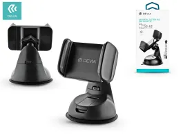 Univerzális PDA/GSM autós tartó max. 3,5-6&quot; méretű készülékekhez - Devia    Universal Suction Pad Car Mount V2 - fekete