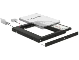 Delock 62669 2,5&quot; sata HDD/SSD (legfeljebb 9.5mm) -&gt; Slim SATA 10mm ODD Bay (OptiBay/Caddy) adapter