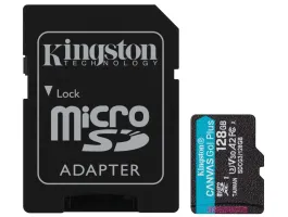 Kingston 128GB SD micro Canvas Go Plus (SDXC Class 10 UHS-I U3) (SDCG3/128GB) memória kártya adapterrel