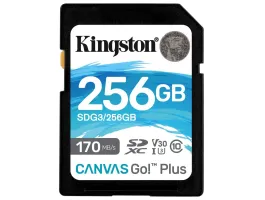 Kingston 256GB SD Canvas Go Plus (SDXC Class 10 UHS-I U3) (SDG3/256GB) memória kártya