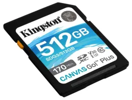 Kingston 512GB SD Canvas Go Plus (SDXC Class 10 UHS-I U3) (SDG3/512GB) memória kártya