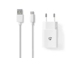 Nedis hálózati Töltő 2,4A USB Type-C kábellel Fehér (WCHAC242AWT)