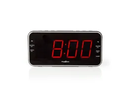 Nedis Digitális Rádiós ébresztőóra 1,8&quot; LED FM 20 Elobeállítás Szundi (CLAR004BK)