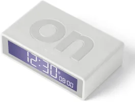 Lexon Flip+ LCD Alarm Clock Rubber White