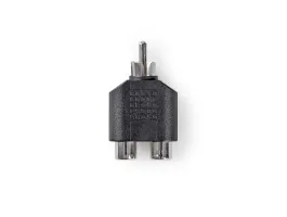 Nedis Mélynyomó-adapter RCA apa - 2 db RCA Aljzat Fekete (CAGB24940BK)