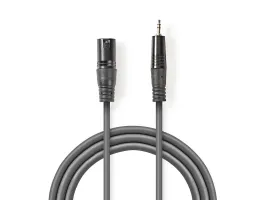 Nedis XLR audiokábel XLR 3 Tus apa - 3,5mm-es apa 3m Szürke (COTH15300GY30)