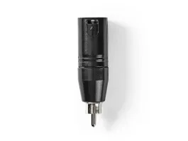 Nedis XLR-adapter 3 Pólusú XLR-apa - RCA-apa 1 Darab Fém (COTP15931BK)