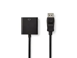 Nedis DisplayPort-VGA Kábel DisplayPort apa - VGA Aljzat 0,2m Fekete (CCGB37351BK02)