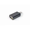 Gembird USB Type-C - USB2.0 A M/F adapter fekete