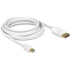 Delock (83482) Mini DisplayPort 1.2 apa - DisplayPort apa 4K 60Hz 2m fehér kábel