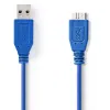 Nedis USB3.0  - MicroUSB-B kábel 1m Kék (CCGP61500BU10)