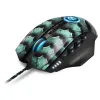 Sharkoon Drakonia II green egér gamer (PixArt 3360 max.15.000DPI súlyozható memória pikkely mintás 180cm kábel)