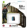 Kingston 64GB SD micro Canvas Go Plus (SDXC Class 10 UHS-I U3) (SDCG3/64GBSP) memória kártya