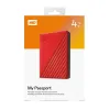 Western Digital 4TB 2,5&quot; My Passport USB3.2 Red külső HDD (WDBYVG0040BRD)