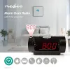 Nedis Digitális Rádiós Óra ébresztő-kivetítovel 0,9&quot; LED FM Kettos ébresztő Szundi (CLAR005BK)