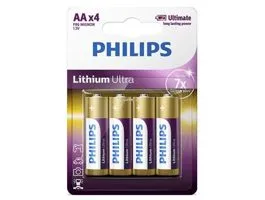Philips ELEM LÍTIUM ULTRA AA 4-BLISZTER (FR6LB4A/10)