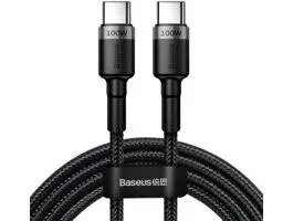 Baseus Cafule USB-C - USB-C kábel QC 3.0 2m szürke-fekete CATKLF-ALG1 (BAS216365)