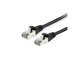 Equip CAT6A S/FTP 0,5m Kábel PoE/PoE+ támogatás, fekete (606102)