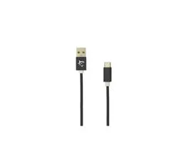 White Shark ADDER-2 USB-A - TYPE-C (M-M) kábel, 2m, fekete