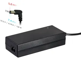 Akyga AK-ND-57 (19.5V/6.7A 130W 7.4x5.0+pin) Dell laptop töltő adapter