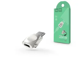 Micro USB - USB Type-C adapter - HOCO UA8 - ezüst