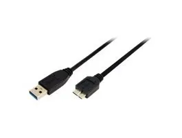 LogiLink USB 3.0 csatlakozó kábel A-&gt;B Micro 2x apa 1m (CU0026)